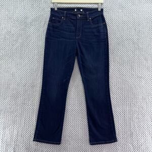 Eileen Fisher Jeans Womens 8/10 Blue Dark Wash Mid Rise Straight Leg Ankle